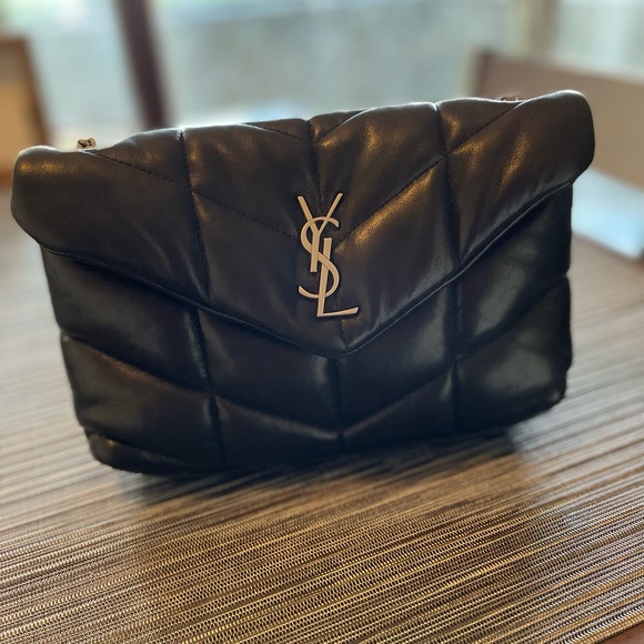 Saint Laurent Handbags - Saint Laurent
Mini Loulou Puffer Crossbody Bag Black Silver Chain